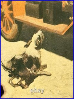 1910 Columbia Motor Car Co Poster Geo. Gibbs Auto Advertising Mounted Vintage