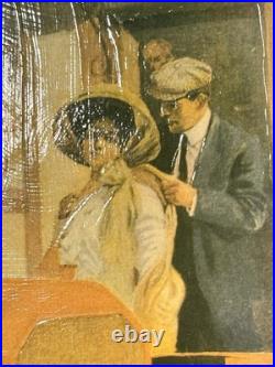 1910 Columbia Motor Car Co Poster Geo. Gibbs Auto Advertising Mounted Vintage