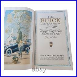 1918 Buick Valve In Head Motor Cars Brochure Vintage Original Catalog 10x6 M23