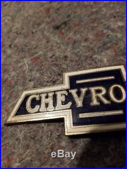 1920s Chevrolet Porcelain Enamel Emblem Sign Car Truck Gas Oil Vintage Original