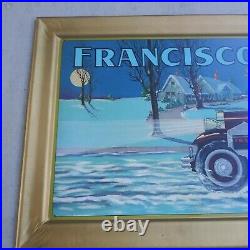 1920s FRANCISCO AUTO HEATER TIN ADVERTISING SIGN VINTAGE CAR SERVICE GAS STATION