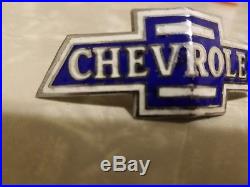 1920s Vintage Chevy Chevrolet Porcelain Metal Sign Emblem Car Truck