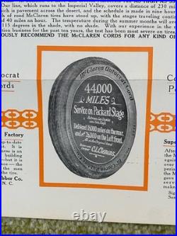 1920s Vintage McClaren Tire Adverting Brochure Auto Racing Brand Legendary
