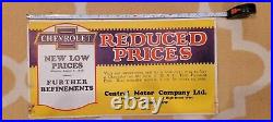 1927 Chevrolet Trolley Advertising Sign. Very Rare To Find. Vintage Advertising