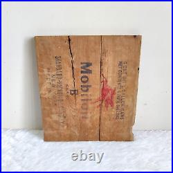 1930s Vintage Mobil Oil B Automobile Advertising Wooden Sign Board Rare USA W885