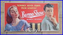 1940's, 2 Sides Vintage Burma Shave Trolley Car Advertising Sign, Automobilia