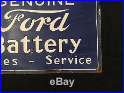 1940's Ford Battery Sales & Service Vintage Porcelain Enamel sign