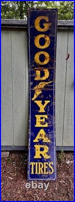 1940's Vintage Good Year Tyres Advertising Enamel Sign Board Automobile