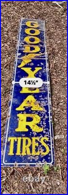 1940's Vintage Good Year Tyres Advertising Enamel Sign Board Automobile