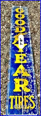 1940's Vintage Good Year Tyres Advertising Enamel Sign Board Automobile