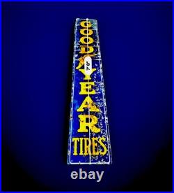 1940's Vintage Good Year Tyres Advertising Enamel Sign Board Automobile