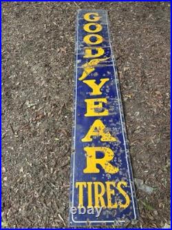 1940's Vintage Good Year Tyres Advertising Enamel Sign Board Automobile