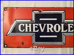 1940's Vintage Porcelain Chevrolet Enamel Sign