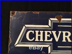 1940's Vintage Porcelain Chevrolet Sales & Service Enamel sign
