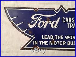 1940's Vintage Porcelain Ford Cars, Trucks, Tractors Enamel Sign