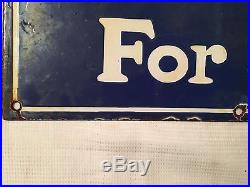 1940's Vintage Porcelain Ford genuine parts Enamel Sign