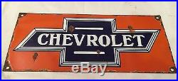 1940s Vintage Porcelain Chevrolet Motors Enamel Sign