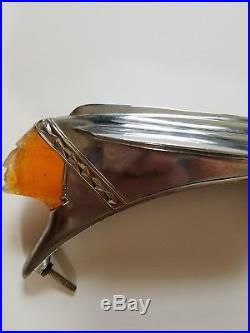 1949 Vintage pontiac amber indian chief hood ornament Chieftan GM 51271