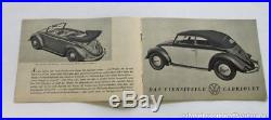 1950 / 51 Split Window Beetle Manual Vintage VW Barndoor Dealer Brochure