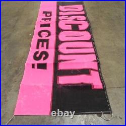 1950's 60's GM USED CAR LOT DISCOUNT BANNER DISPLAY PROMO SIGN 96x34 NEON VTG