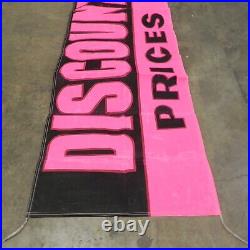 1950's 60's GM USED CAR LOT DISCOUNT BANNER DISPLAY PROMO SIGN 96x34 NEON VTG