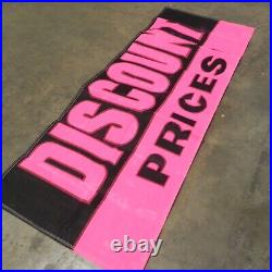 1950's 60's GM USED CAR LOT DISCOUNT BANNER DISPLAY PROMO SIGN 96x34 NEON VTG