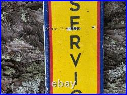 1950's Vintage Chevrolet Porcelain Sign Old Chevy Automobile Sales Service 12