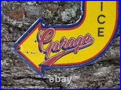 1950's Vintage Chevrolet Porcelain Sign Old Chevy Automobile Sales Service 12