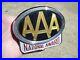 1950s-Antique-Automobile-AAA-Chrome-Bumper-License-plate-topper-Vintage-Ford-MGB-01-kusa