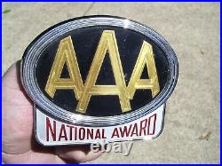 1950s Antique Automobile AAA Chrome Bumper License plate topper Vintage Ford MGB