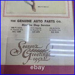 1952 Genuine Auto Parts Co. / Hanson Gallery & Decorium Vintage Advertising