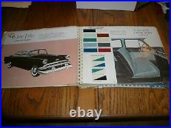 1954 Chevrolet Car Dealer Showroom Album With Colors & Fabric Vintage Original