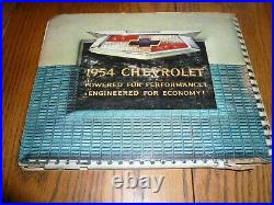 1954 Chevrolet Car Dealer Showroom Album With Colors & Fabric Vintage Original