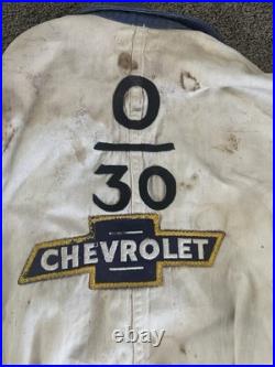 1955-57 Chevrolet Dealer STITCHED Work Coat OK USED CARS Herringbone Shop Jacket