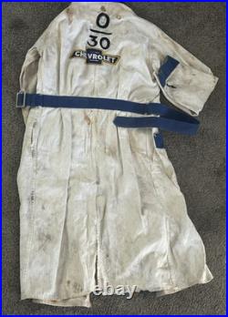 1955-57 Chevrolet Dealer STITCHED Work Coat OK USED CARS Herringbone Shop Jacket 1955-57 Chevrolet Dealer STITCHED Work Coat OK USED CARS Herringbone Shop Jacket