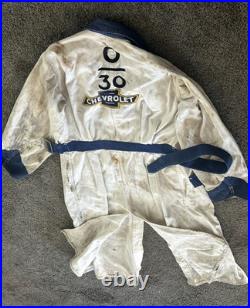 1955-57 Chevrolet Dealer STITCHED Work Coat OK USED CARS Herringbone Shop Jacket