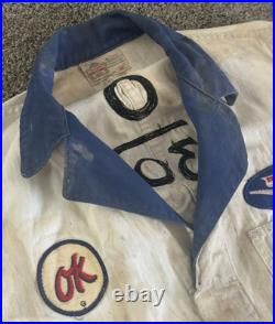 1955-57 Chevrolet Dealer STITCHED Work Coat OK USED CARS Herringbone Shop Jacket 1955-57 Chevrolet Dealer STITCHED Work Coat OK USED CARS Herringbone Shop Jacket
