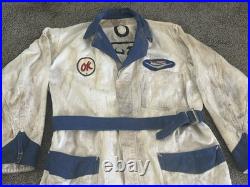 1955-57 Chevrolet Dealer STITCHED Work Coat OK USED CARS Herringbone Shop Jacket