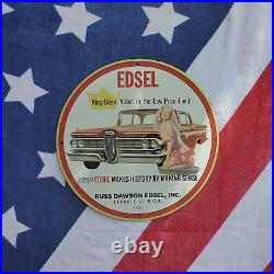 1959 Vintage Style Edsel Automobile Marque Fantasy Porcelain Enamel Sign