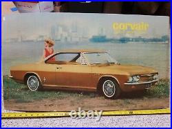 1965 VINTAGE Corvair Corsa Sport Coupe DEALERSHIP SHOWROOM SIGN 18x32