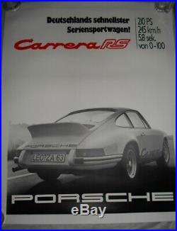 1973 Porsche Carrera RS Factory Original Vintage Poster