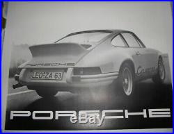 1973 Porsche Carrera RS Factory Original Vintage Poster