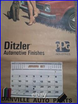 1977 Ditzler Automotive Finished Full Color Calander Advertising Vintage NICE