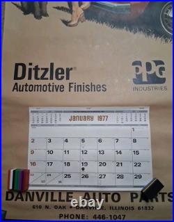 1977 Ditzler Automotive Finished Full Color Calander Advertising Vintage NICE