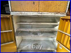(2)Vintage KEM mechanics Auto Parts Metal Cabinets, 72 T, 30W, 12 Deep, Desc