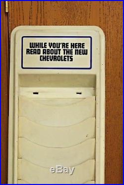 2 Vintage Original Chevrolet Dealership Literature Rack Display Sign