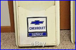 2 Vintage Original Chevrolet Dealership Literature Rack Display Sign