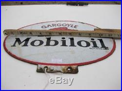 24841 Old Vintage Garage Enamel Sign Advert Petrol Gas Oil Cabinet Jug Mobiloil