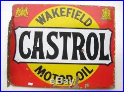 24880 Old Vintage Garage Enamel Sign Advert Petrol Gas Oil Cabinet Jug Castrol