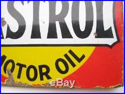24880 Old Vintage Garage Enamel Sign Advert Petrol Gas Oil Cabinet Jug Castrol